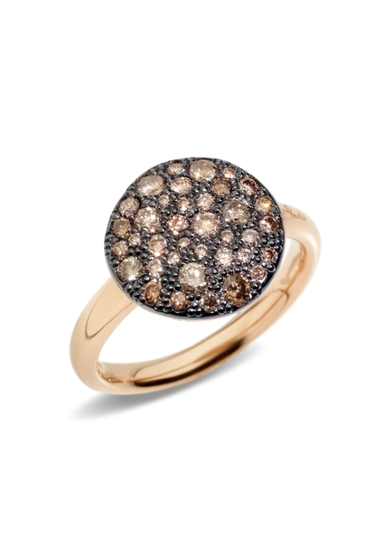 Pomellato 18K Rose Gold Sabbia Brown Diamond Ring | Large | OsterJewelers.com