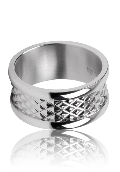 Braided Pave Gold & Sterling Silver Wide Band Milano Ring