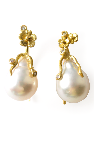 Lene Vibe Baroque Pearl Flower Earrings | OsterJewelers.com