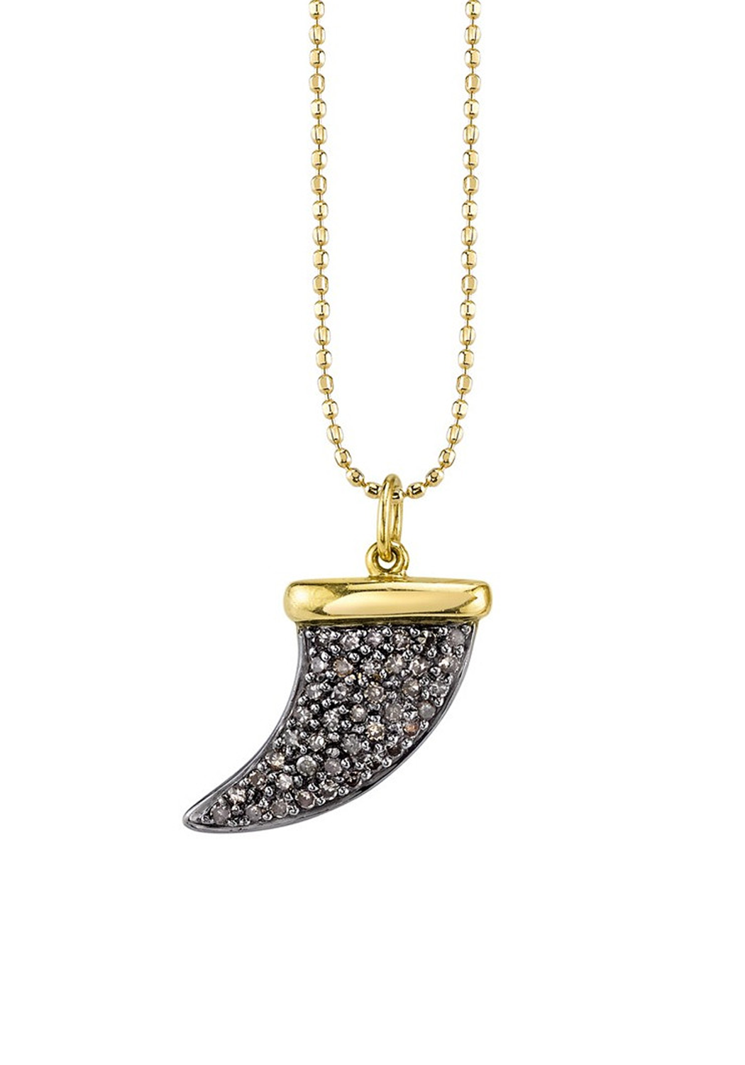 Sydney Evan 14KYG Champagne Diamond Horn Pendant Necklace | OsterJewelers.com