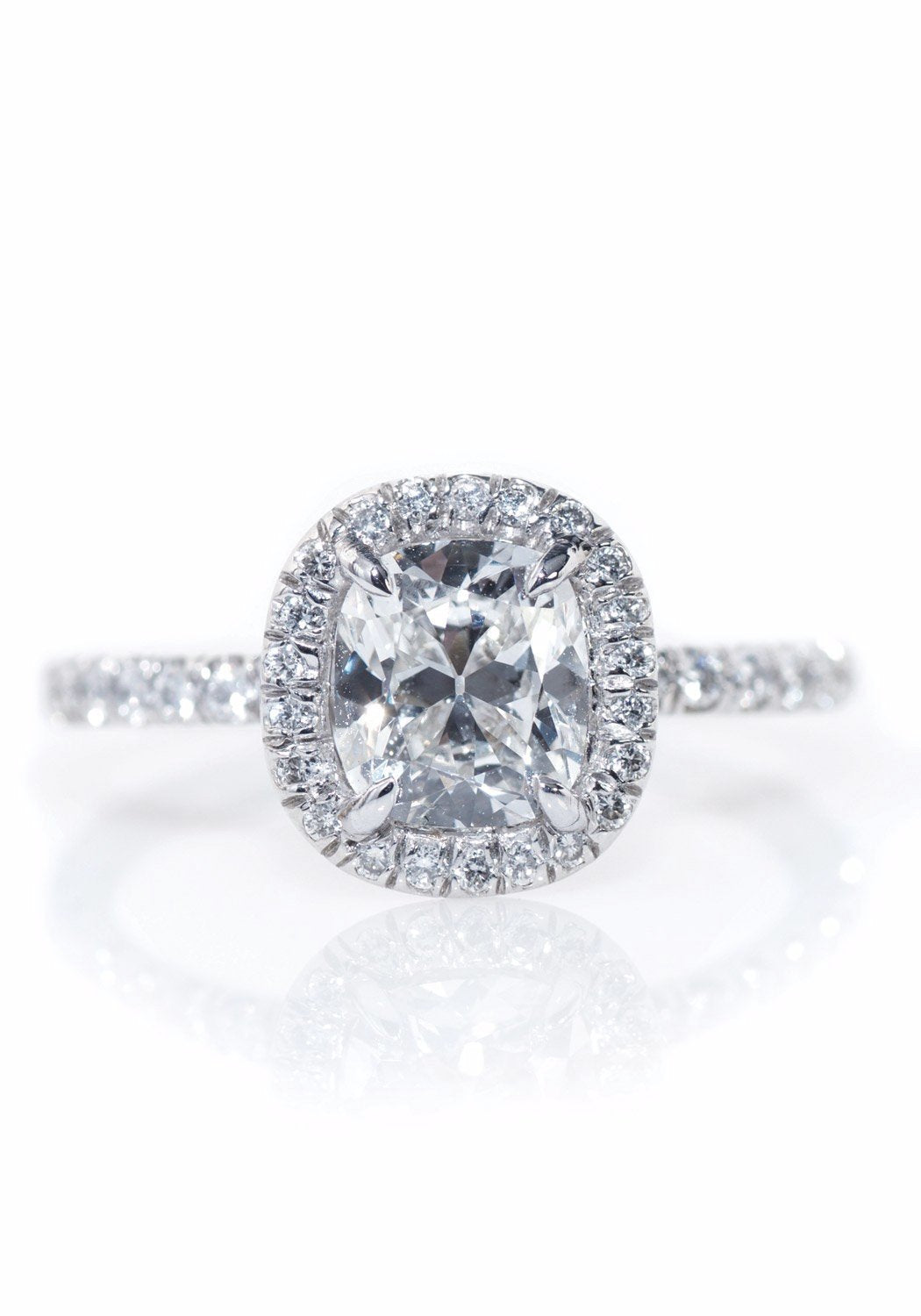 Cushion Cut Halo Diamond Ring | Oster Jewelers 