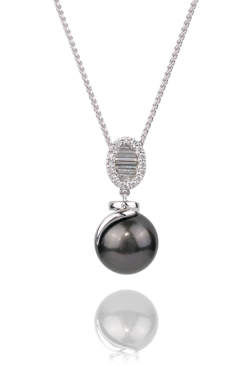 Oster Collection Tahitian Pearl & Diamond Necklace