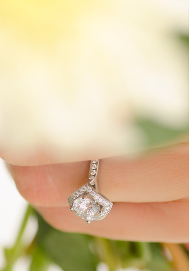 Furrer Jacot Lucienne Platinum Semi-Mount Diamond Ring | OsterJewelers.com