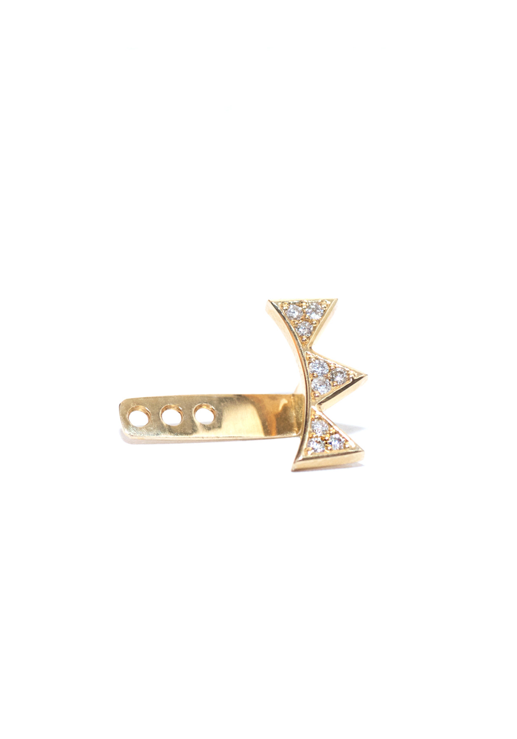 Sydney Evan Single 14KYG Triple Triangle Diamond Earring Jacket | OsterJewleers.com