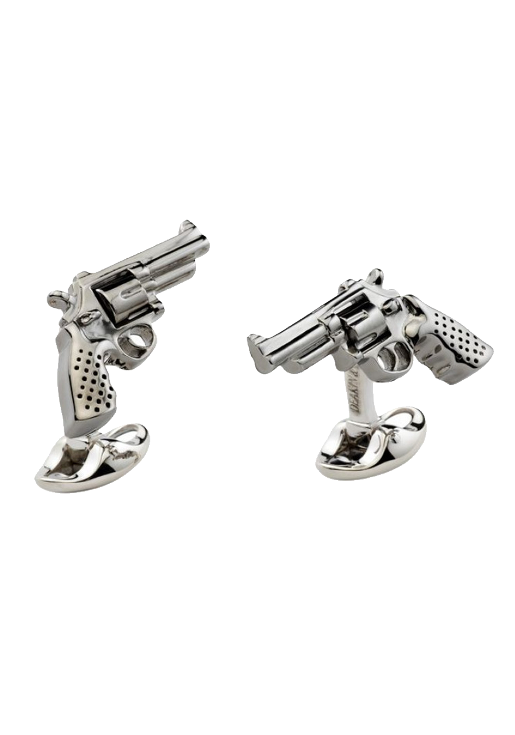 Deakin & Francis Sterling Silver Revolver Gun Cufflinks | OsterJewelers.com