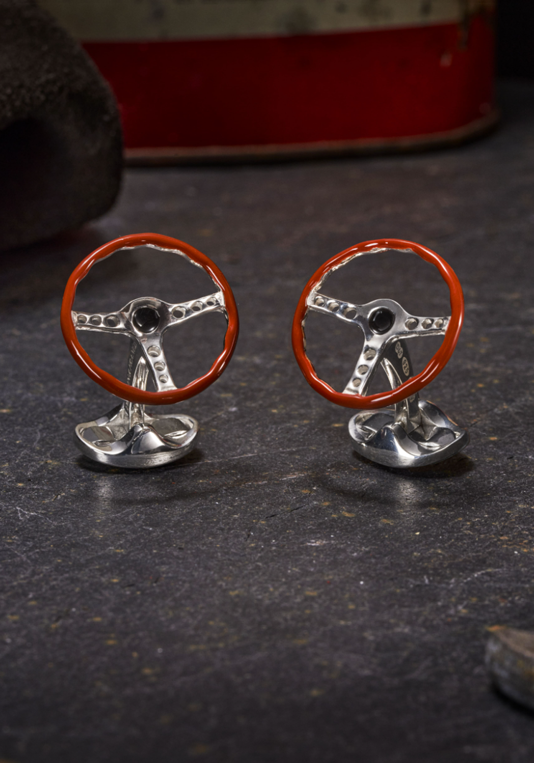 Deakin & Francis Sterling Silver Vintage Steering Wheel Cufflinks | C1614S2022 | OsterJewelers.com