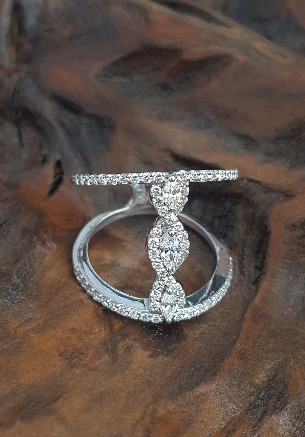 Norman Covan Diamond Twist Ring at Oster Jewelers