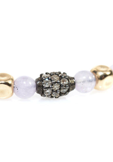Catherine Michiels Diamond Rice & Amethyst Bead Bracelet | OsterJewelers.com