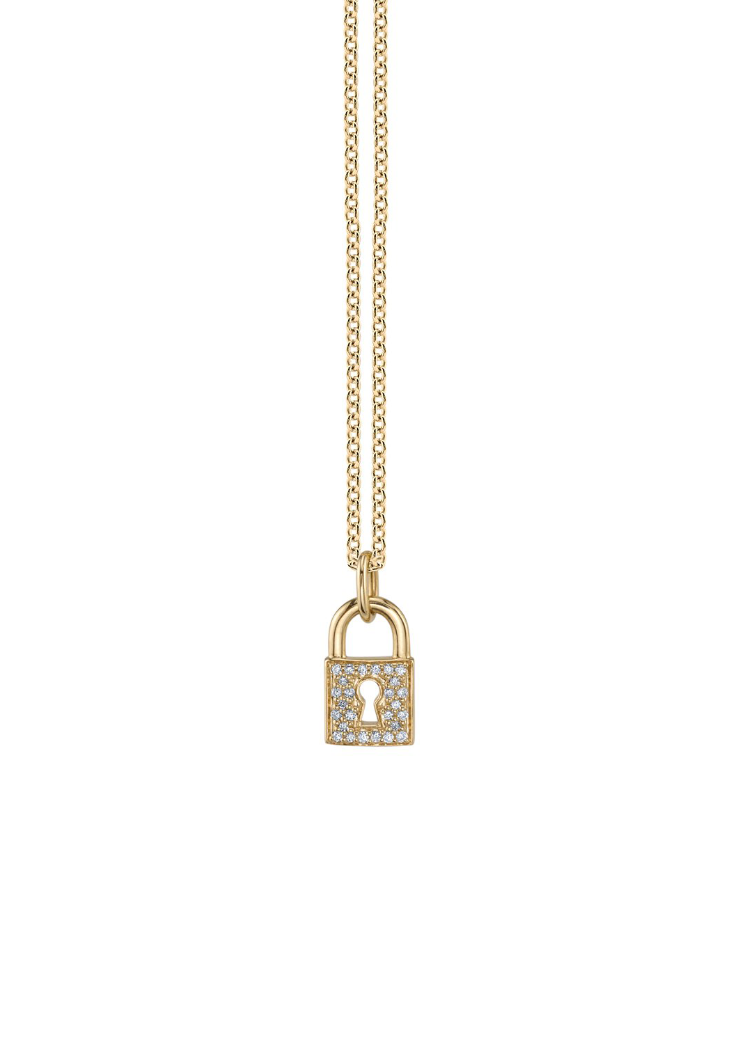 Sydney Evan 14KYG Diamond Love Lock Pendant Necklace | OsterJewelers.com