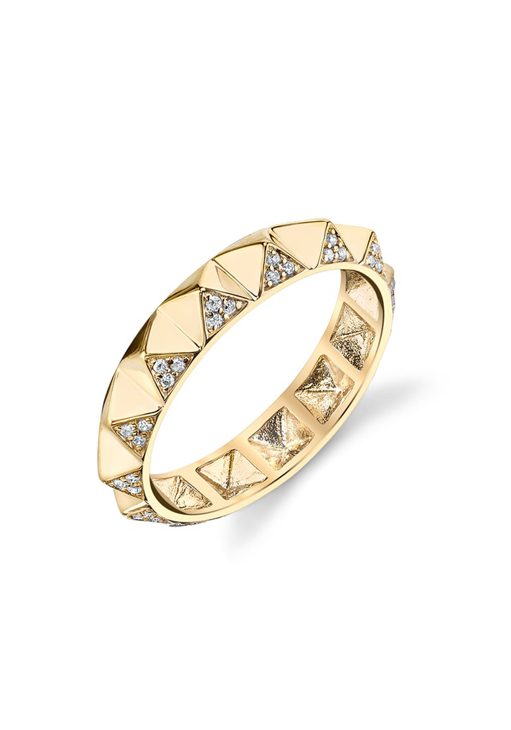 Sydney Evan 14K Yellow Gold Diamond Pyramid Ring | OsterJewelers.com