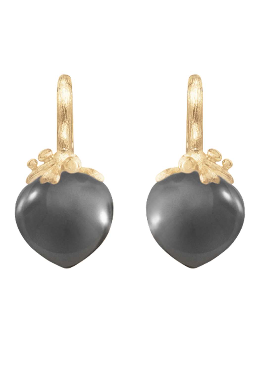 Ole Lynggaard Dew Drop Filigree 18KYG Grey Moonstone Earrings | Ref. A2723-407 | OsterJewelers.com