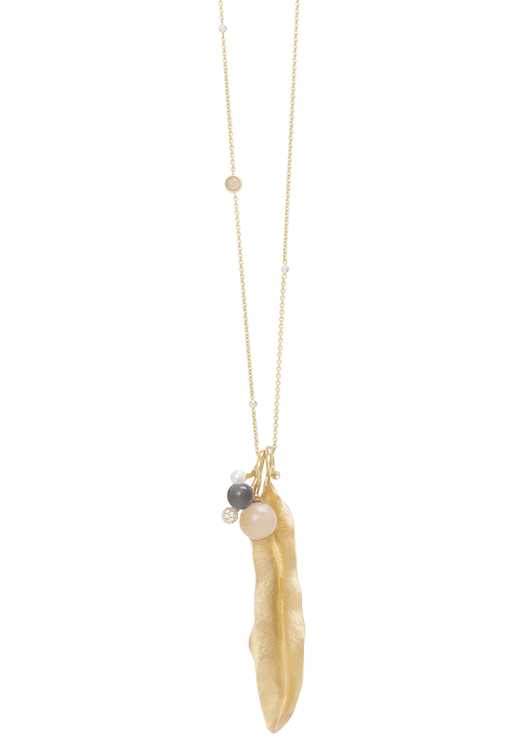 OLE LYNGGAARD Lotus Moonstone Collier (Chain and charms sold separately) | OsterJewelers.com