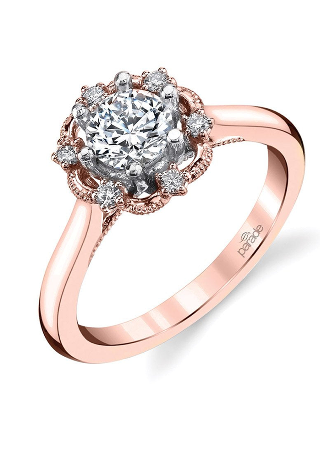 Parade Design Hera Bridal 6 Starburst Semi-Mount Diamond Ring | Ref. R3933/R1-RW | OsterJewelers.com