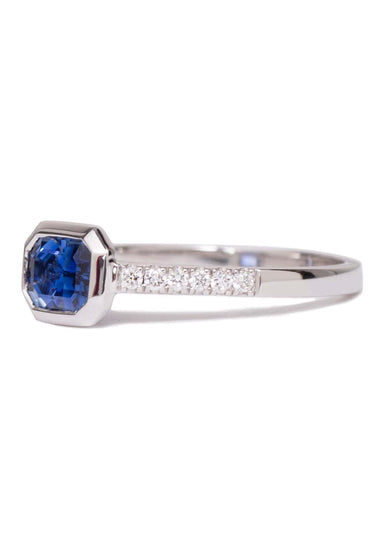 Kimberly Collins Sapphire & Diamond White Gold Ring | OsterJewelers.com
