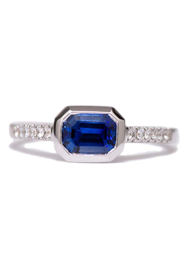Kimberly Collins Sapphire & Diamond White Gold Ring | OsterJewelers.com