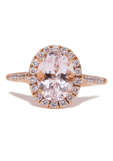 Kimberly Collins Oval Morganite Diamond Rose Gold Ring | OsterJewelers.com
