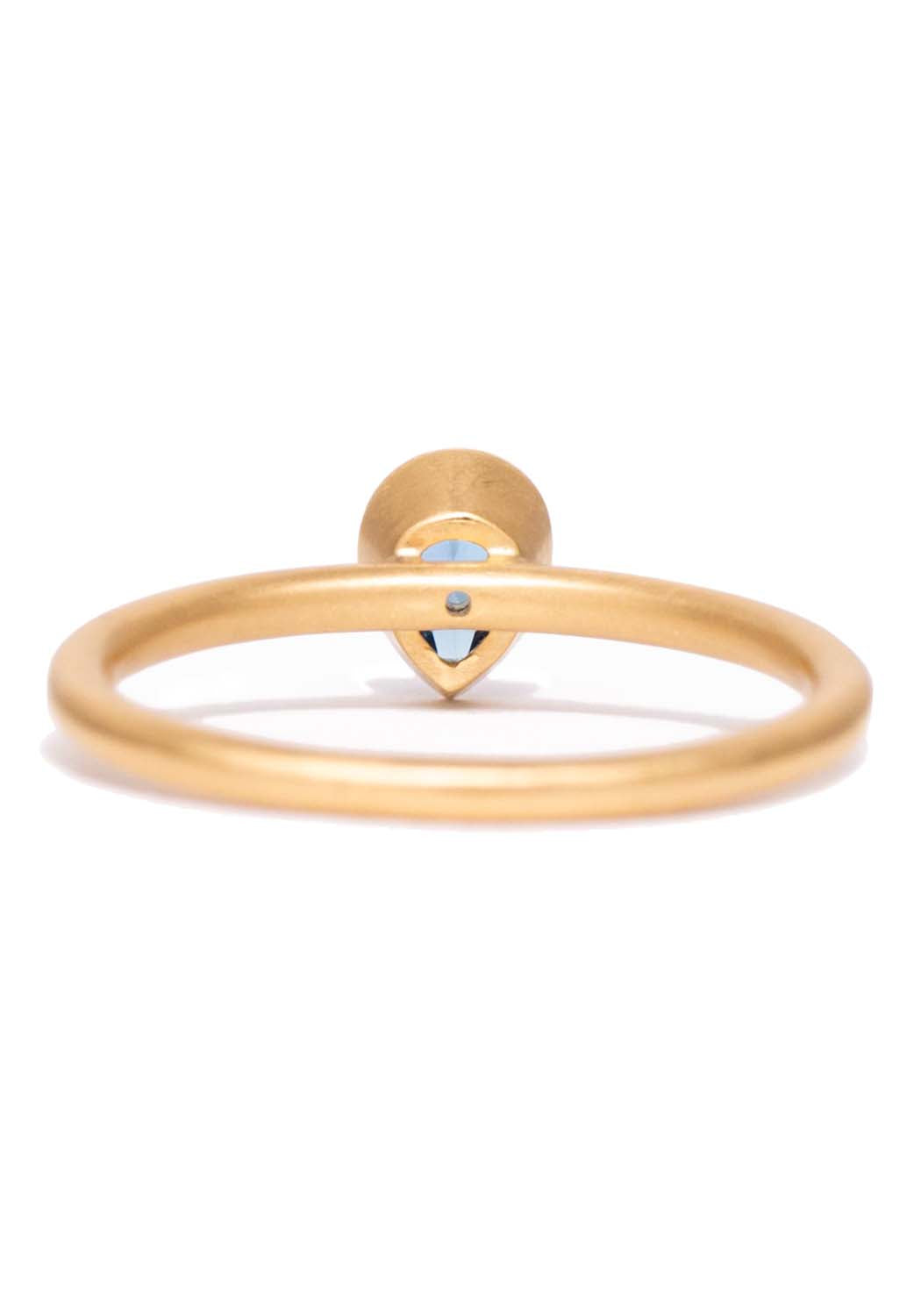 Kimberly Collins Pear Aquamarine Yellow Gold Ring | OsterJewelers.com