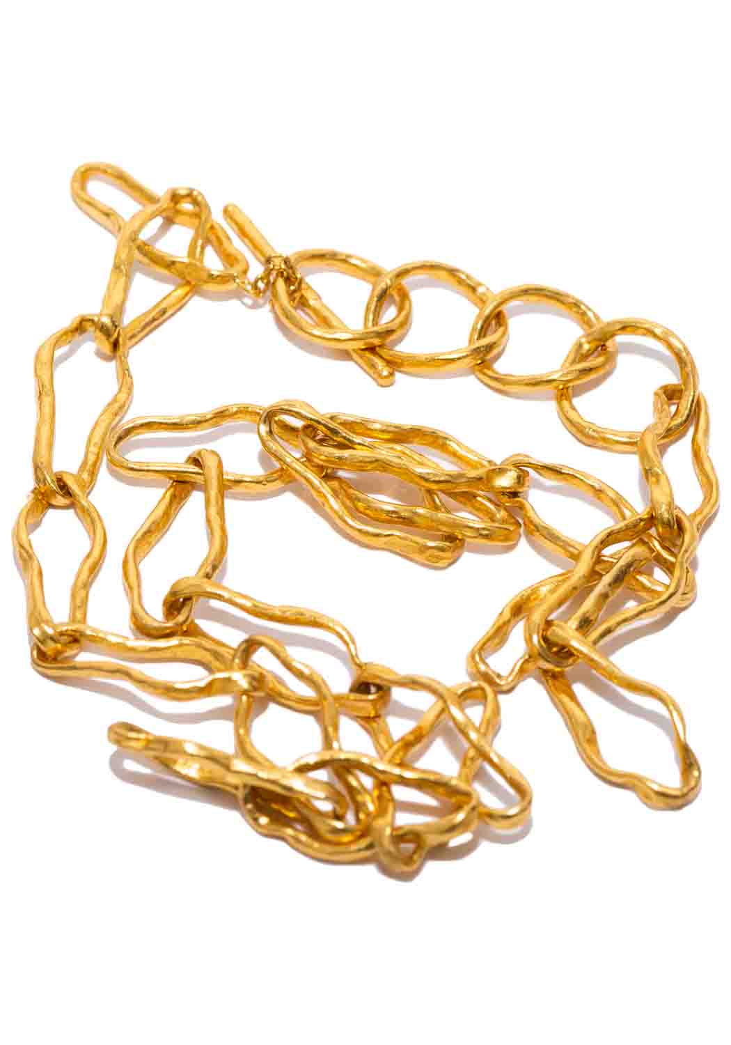 Lika Behar 24k Yellow Gold 18" Organic Link Necklace | OsterJewelers.com