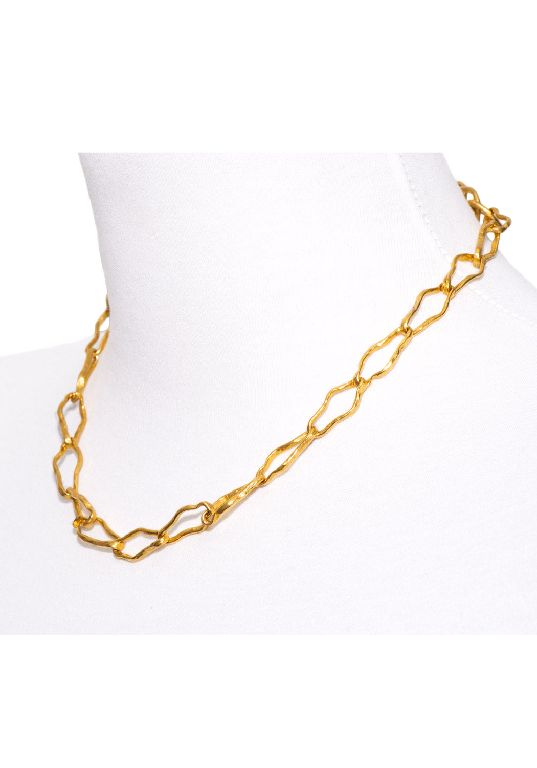 Lika Behar 24k Yellow Gold 18" Organic Link Necklace