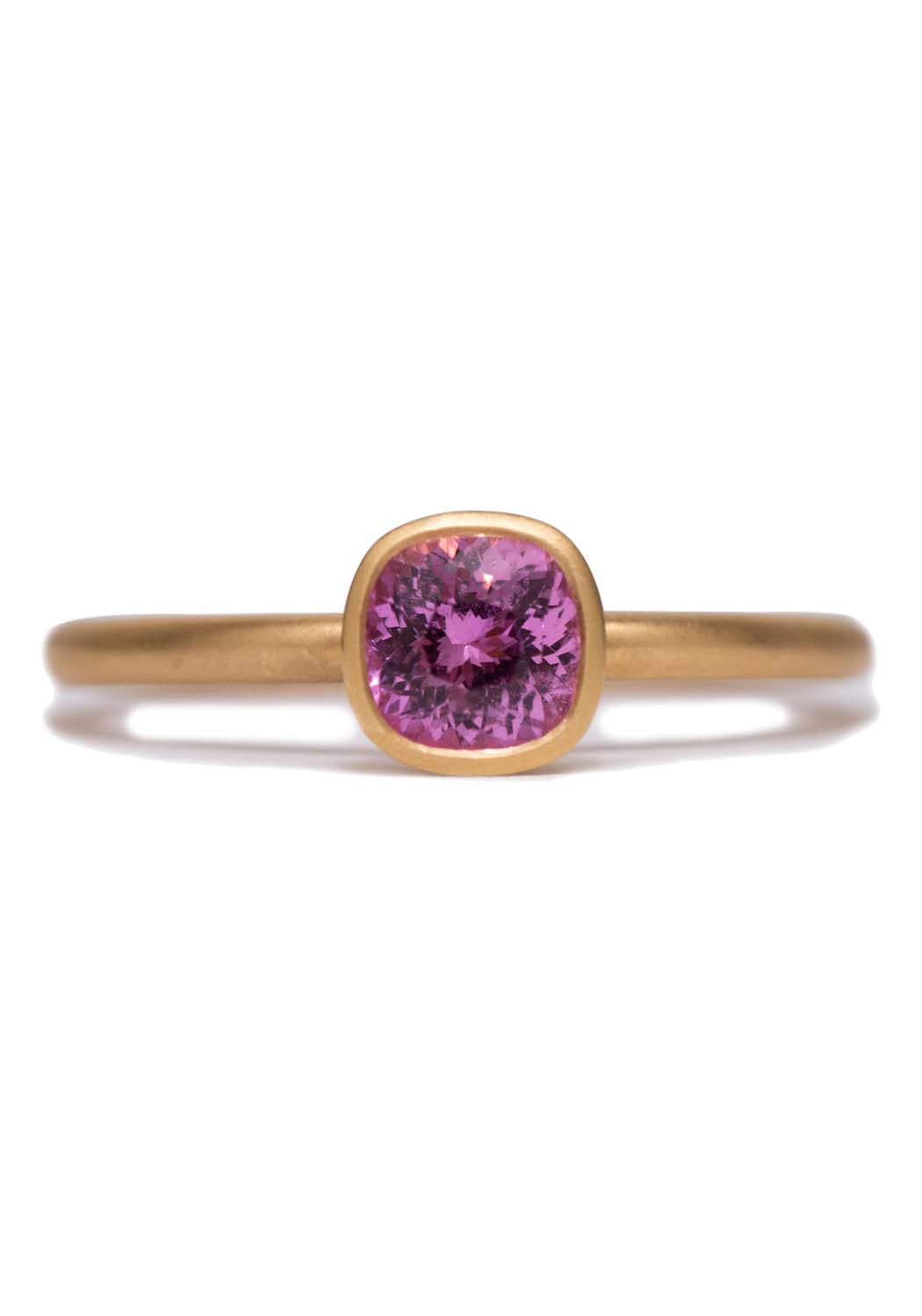 Kimberly Collins Round Pink Sapphire Yellow Gold Ring | OsterJewelers.com
