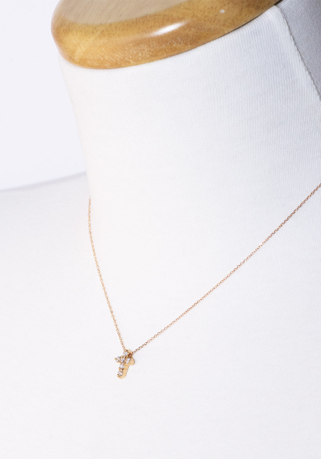 KC Designs Rose Gold Diamond Cross Necklace | OsterJewelers.com