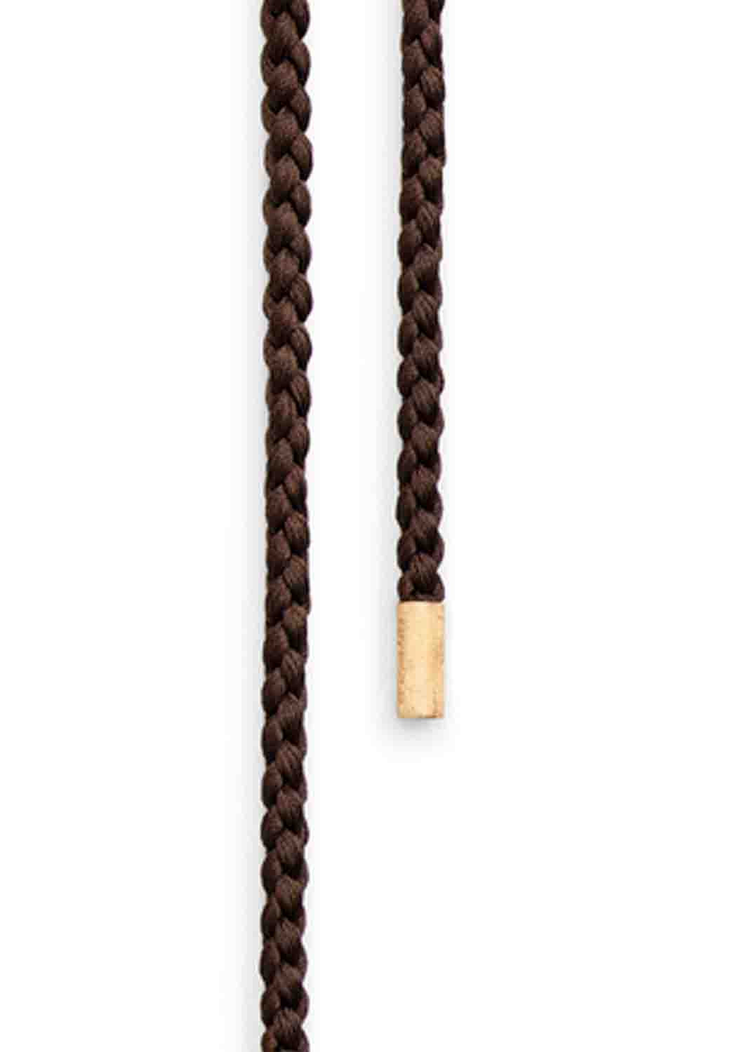 OLE LYNGGAARD Twisted Mokuba 18KYG Brown Silk String Wrap | Ref. A1908-406 | OsterJewelers.com