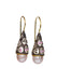 Melinda Risk Skull Cone Pink Pearl Drop Earrings | OsterJewelers.com