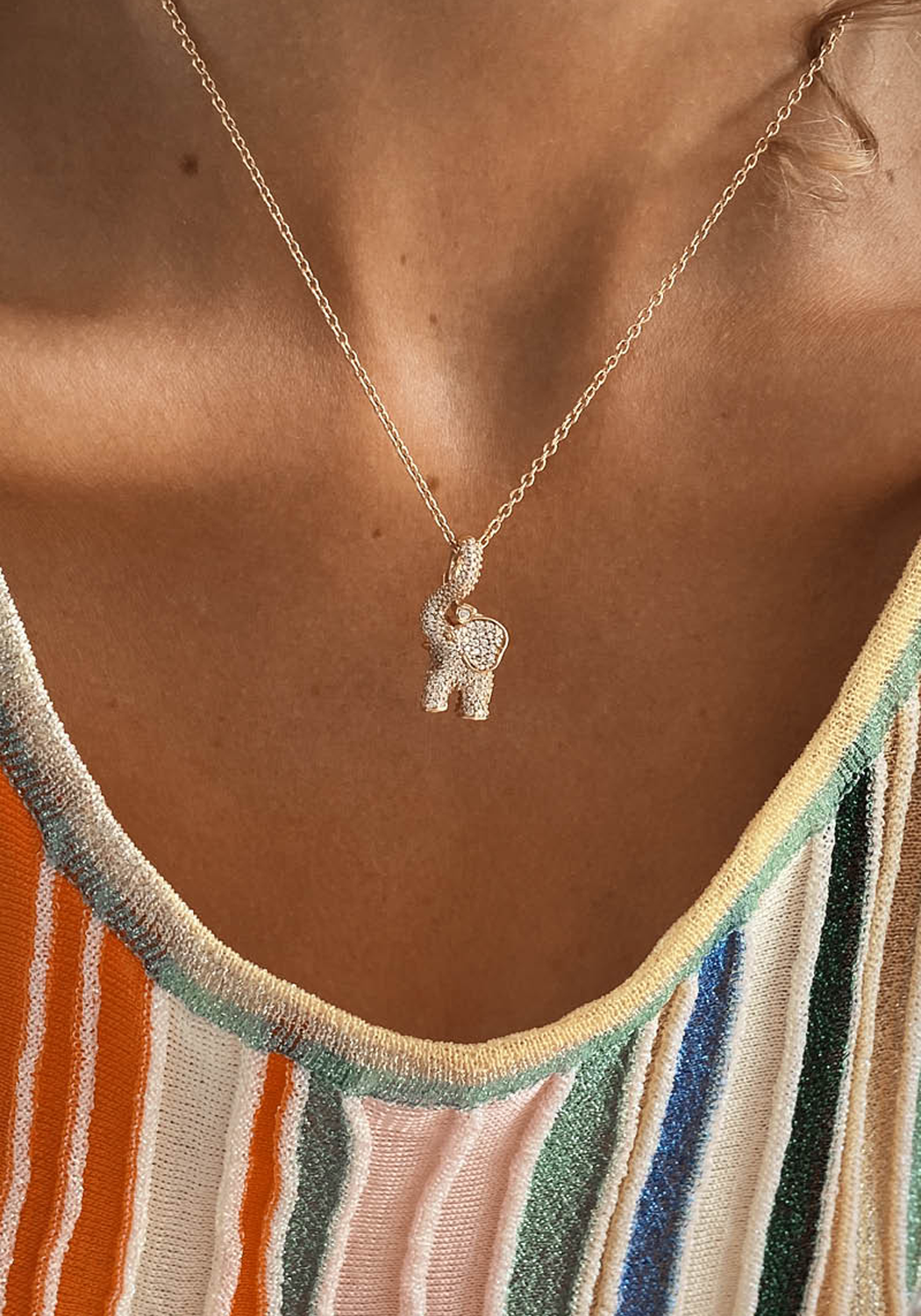 Ole Lynggaard Pave Diamond Elephant Charm (Chain sold separately) | OsterJewelers.com