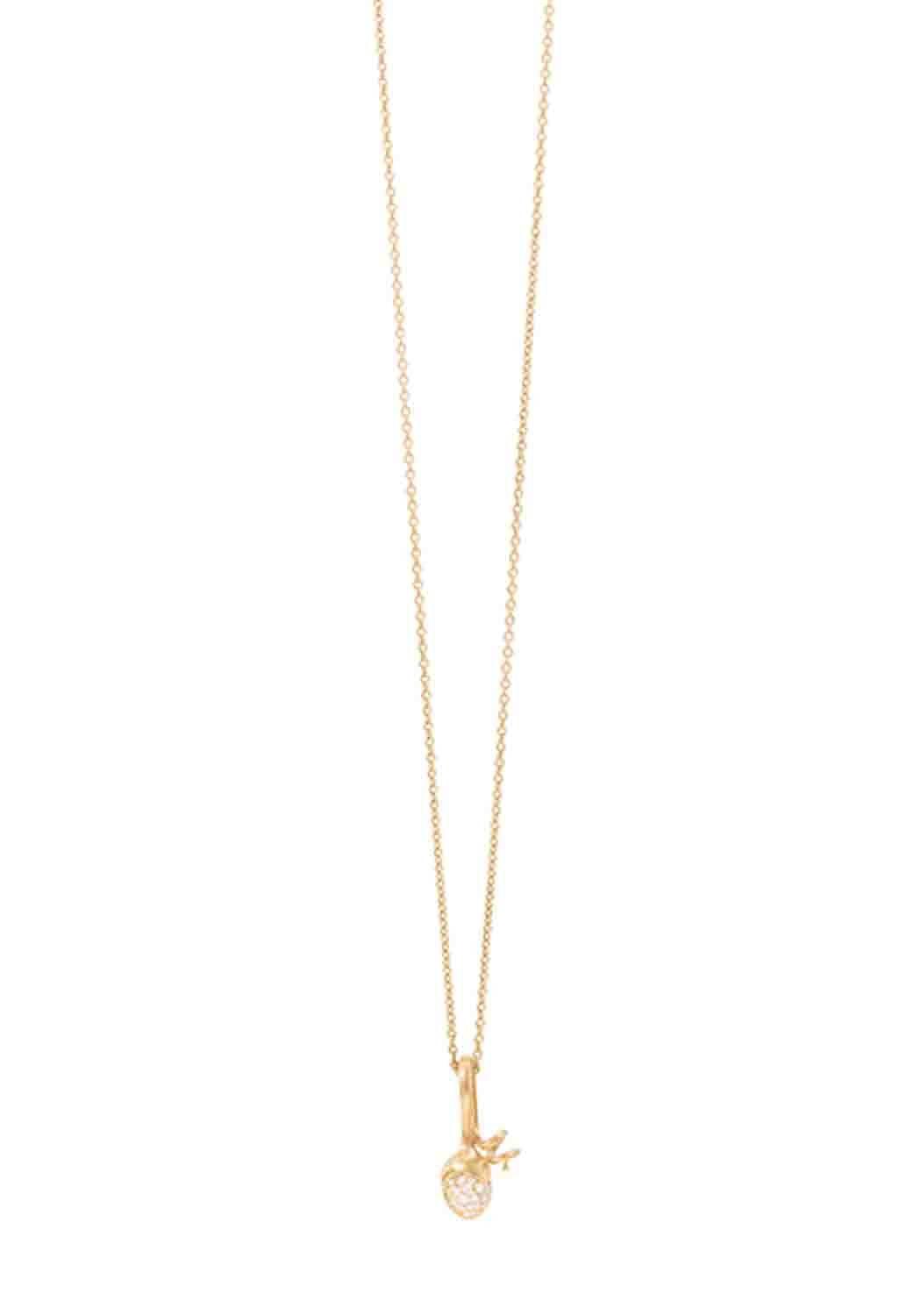 OLE LYNGGAARD Lotus Sprout 18KYG Pavé Diamond Pendant (chain sold separately) | OsterJewelers.com