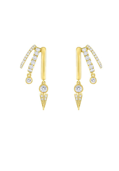 KC Designs 14KYG Diamond Claw Earrings | OsterJewelers.com