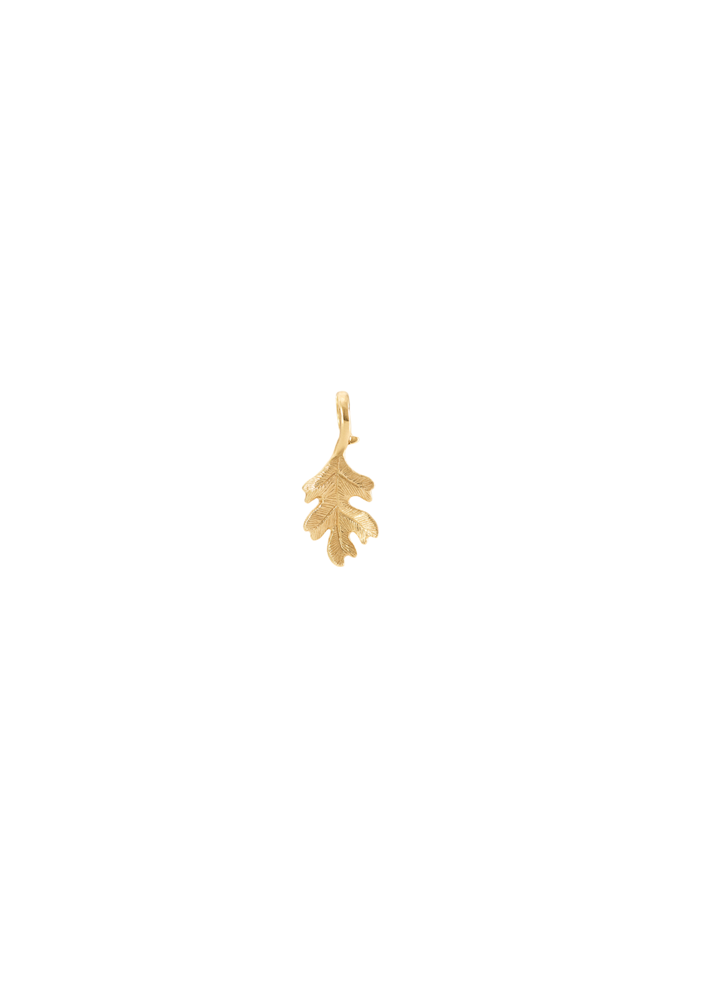 OLE LYNGGAARD Forest 18KYG Small Oak Leaf Pendant Charm