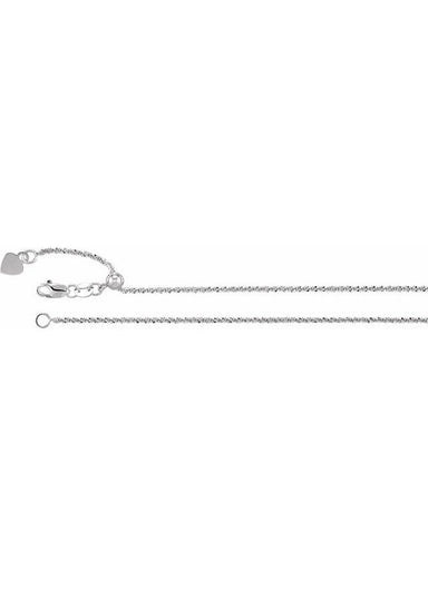 14K White Gold Adjustable Chain Necklace | 22" | OsterJewelers.com