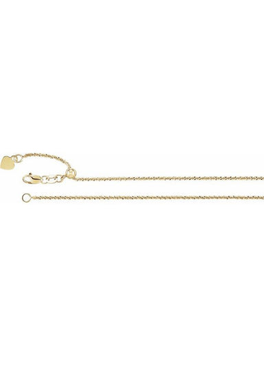 14K Yellow Gold Adjustable Chain Necklace | 22" | OsterJewelers.com