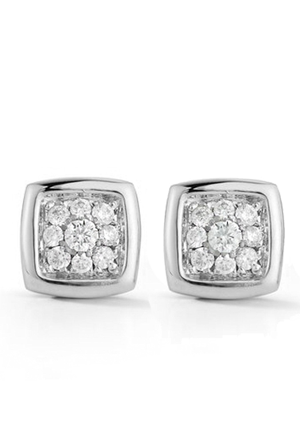 A & Furst Gaia 18K White Gold Diamond Stud Earrings | OsterJewelers.com