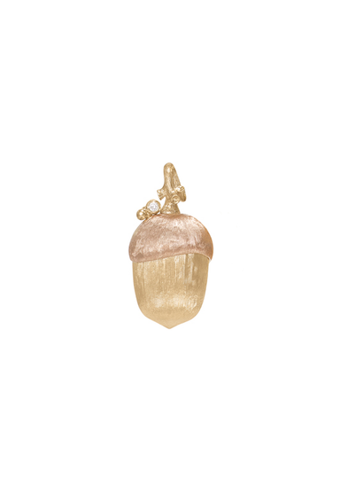 Ole Lynggaard Forest 18K Yellow & Rose Gold Acorn Pendant | Ref. A3003-401 | OsterJewelers.com