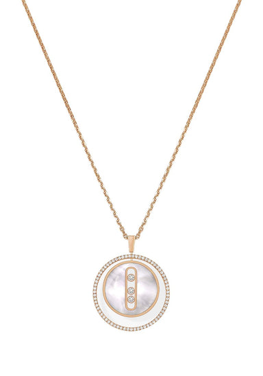 Messika Lucky Move MM MOP 18KRG Diamond Necklace | Ref. 10834-PG | OsterJewelers.com