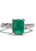 K. Brunini 18K White Gold Diamond & Emerald Twig Ring | OsterJewelers.com