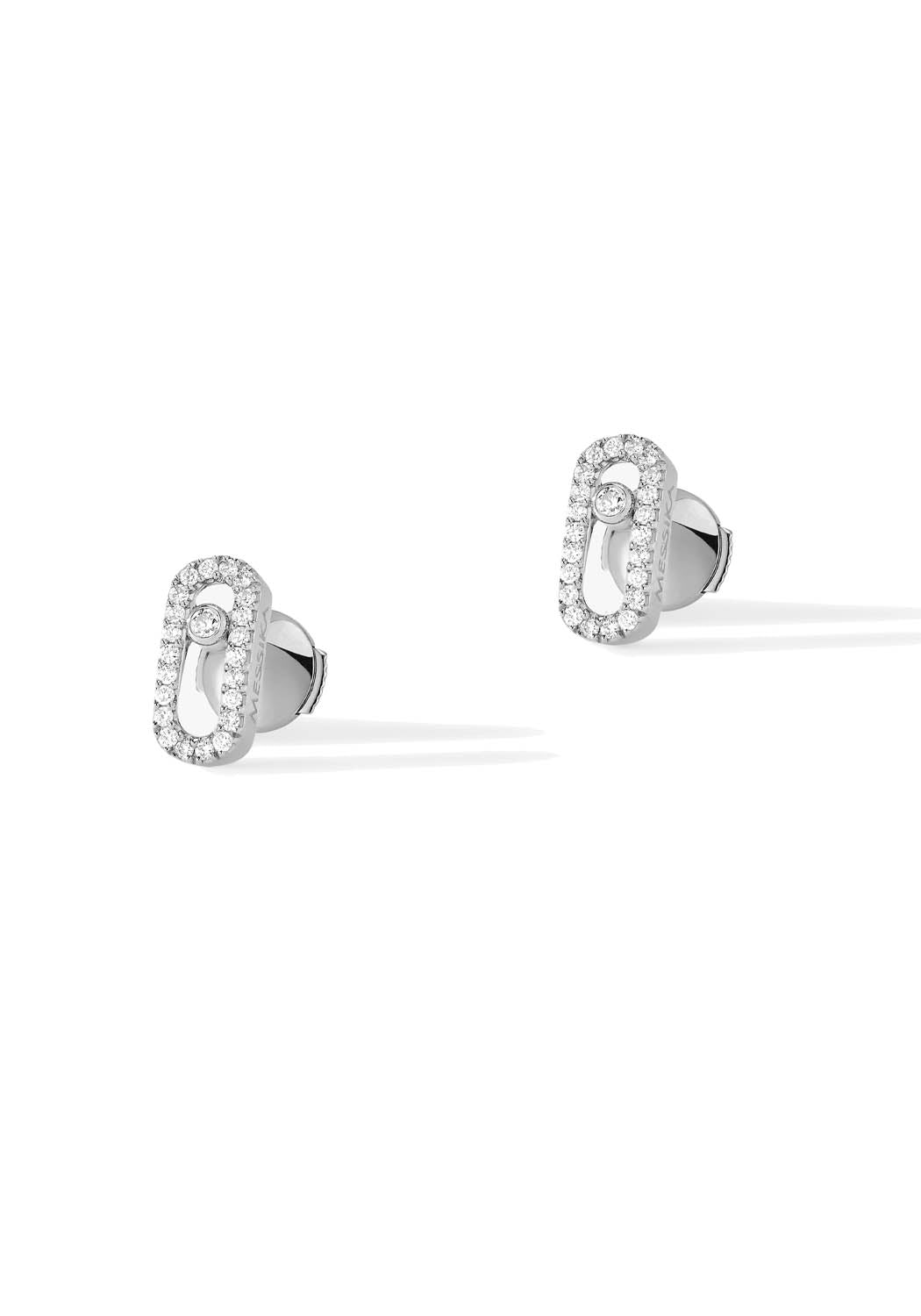 Messika Move Uno 18K White Gold Diamond Earrings | Ref. 05634-WG | OsterJewelers.com