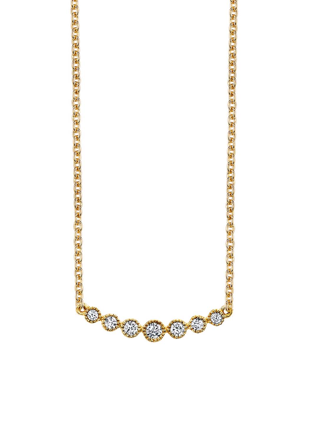 Parade Design 18k Yellow Gold 7 Diamond Necklace | OsterJewelers.com