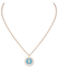 Messika Lucky Move PM 18KRG Turquoise Diamond Necklace | Ref. 11649-PG | OsterJewelers.com