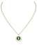 Messika Lucky Move PM 18KYG Malachite Diamond Necklace | Ref. 11585-YG | OsterJewelers.com