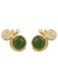 Ole Lynggaard Lotus 18KYG Rutile Quartz & Serpentine Stud Earrings | A2932-403 | OsterJewelers.com