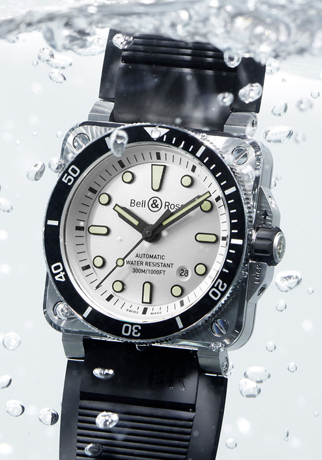 Bell & Ross BR 03-92 Diver White | Ref. BR0392-D-WH-ST/SRB | OsterJewelers.com