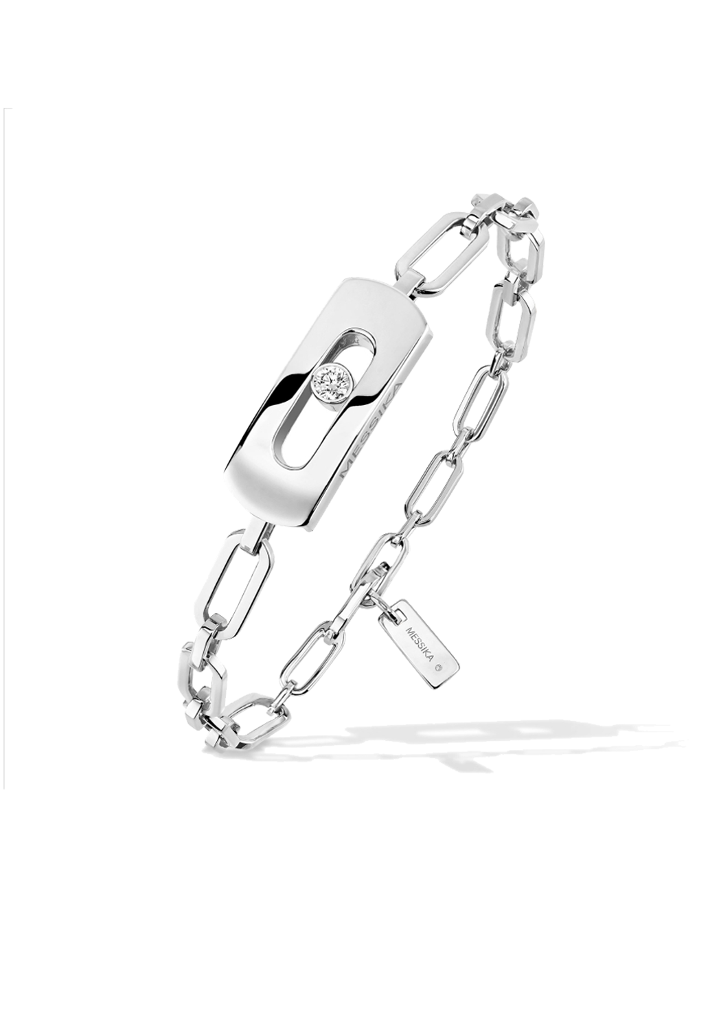 Messika My Move 18K White Gold Interchangeable Chain Bracelet | Ref. 12387 | OsterJewelers.com