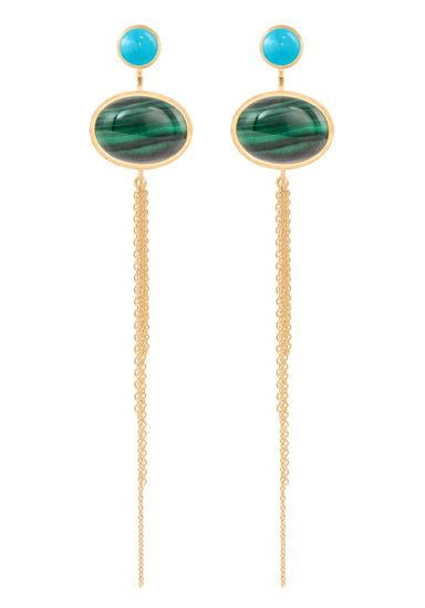 Ole Lynggaard Lotus Malachite Earring Pendants Style Idea (Sold Separately) | OsterJewelers.com
