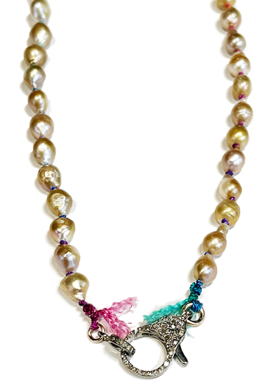 Catherine Michiels South Sea Pearl Necklace with Diamond Clasp | OsterJewelers.com