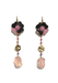 Valente Jet Pink Sapphire Rose Quartz Flower Dangle Earrings | OsterJewelers.com