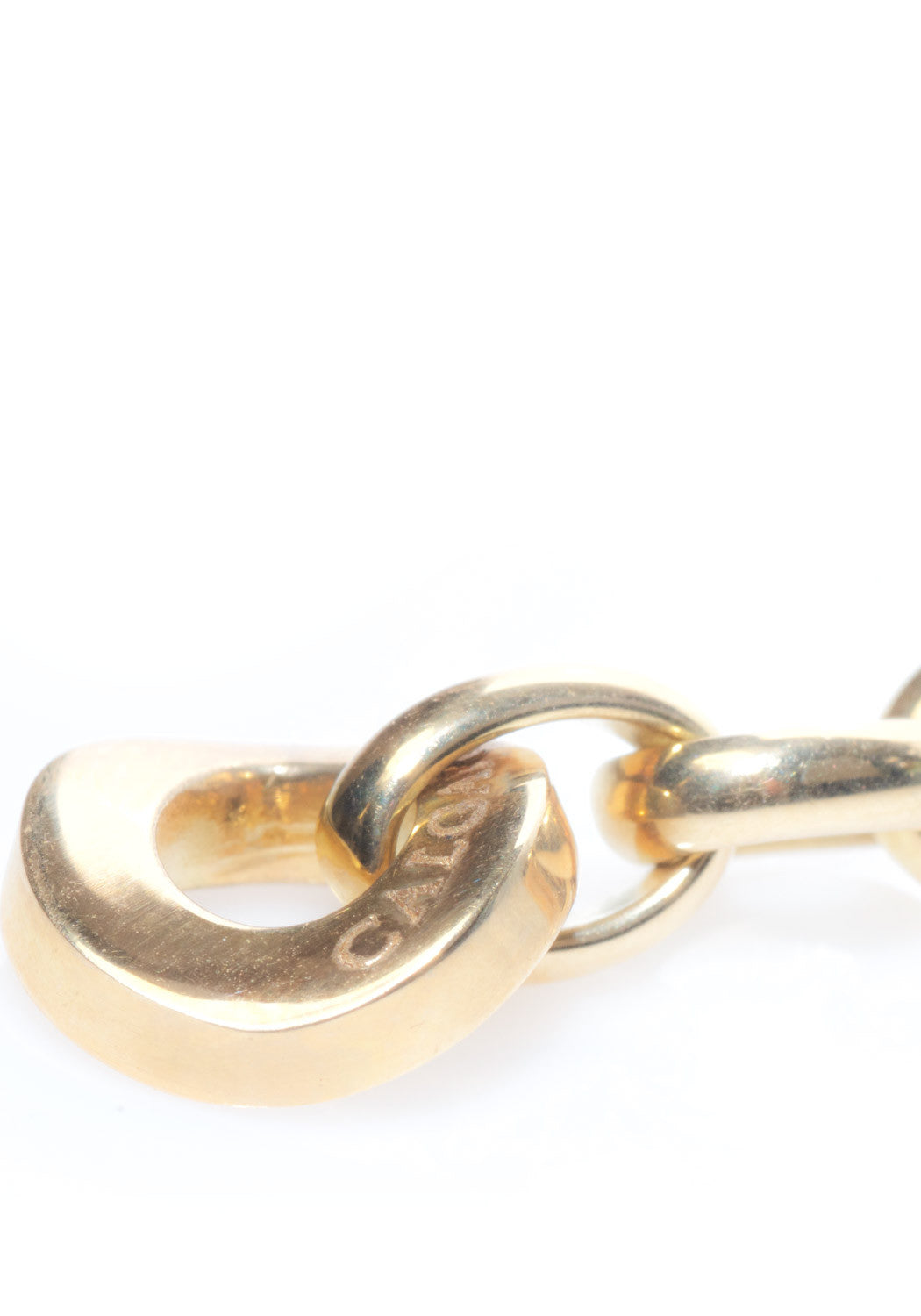 Calgaro Mini Diva Yellow Gold Link Dangles Earrings | OsterJewelers.com