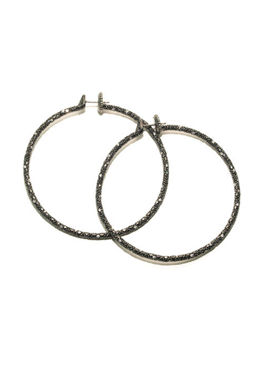 Holographic Solid Semi Circular Hoop Earrings – www.pipabella.com