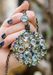 A & Furst Bouquet Blue Topaz & Peridot Cluster Pendant Necklace | OsterJewelers.com